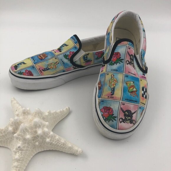 VANS "Off The Wall" Los Vans Loteria Slip Ons Unisex: Men's 5m Women's 6.5M RARE - Picture 10 of 10